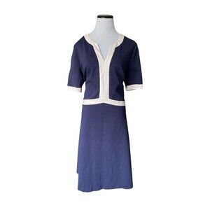 Boden Womens Constance Ponte Knit Dress Size 18 Blue A-line Preppy Mod Timeless‎